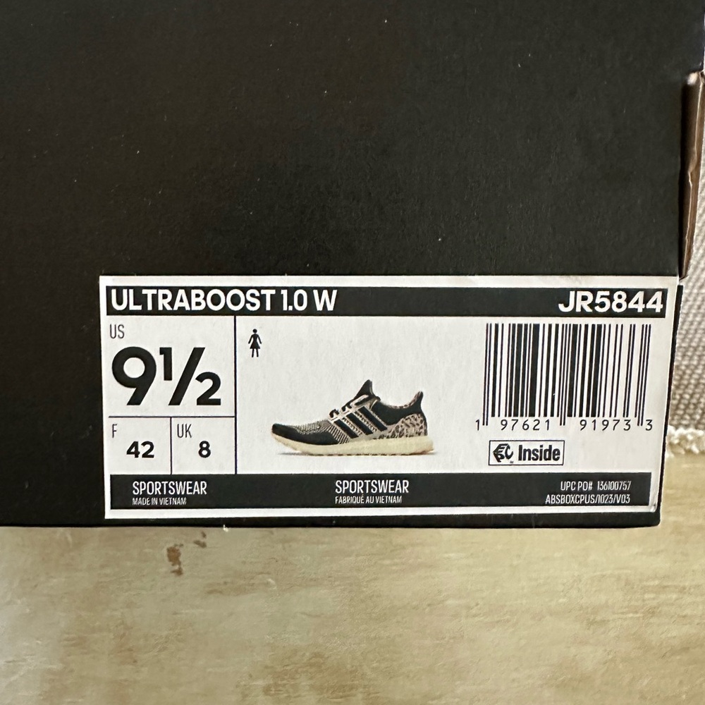 Adidas Ultraboost 1.0 W Black and White Athletic Shoes